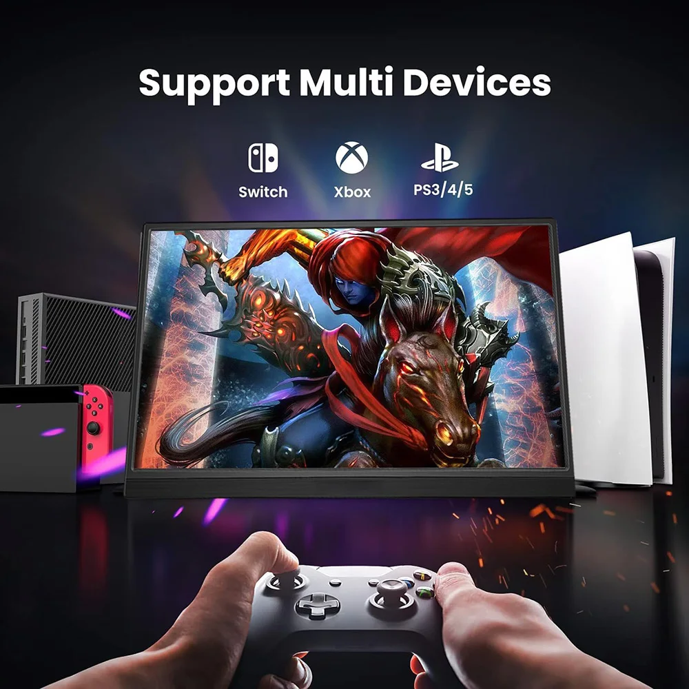 14/15.6/16 인치 휴대용 모니터 IPS 패널 USB-C 1080P FHD MINIHDMI 60Hz PC 노트북 Xbox 스위치 용 호환 여행용 디스플레이