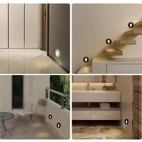 LED Stair Light Aluminum Square Round Wall Lamp 1W 3W Recessed LED Step Lamp Pathway Wall Corner Lamps AC85-265V Wall Light DC12 2