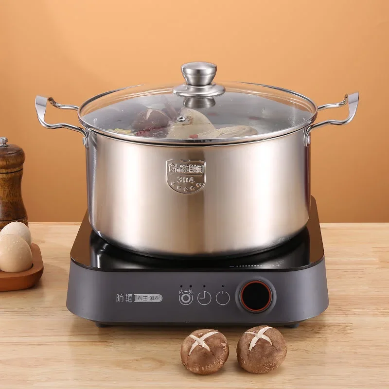 

Induction Electric Soup Cooking Stew Stock Kitchen Steel Pot Stainless