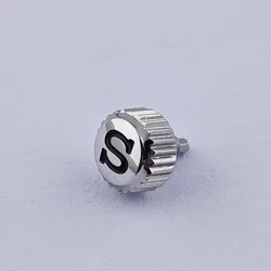 Premium Engraved 'S' Logo Replacement Crown with Tube Shaft (6 silvery S)