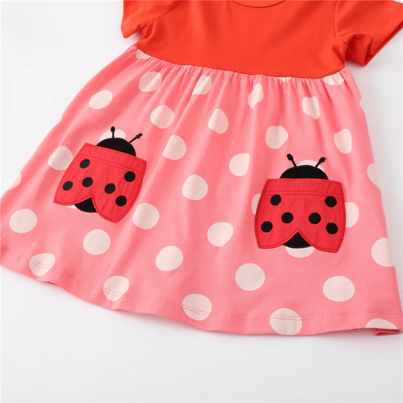 smock dress Jumping Meters Summer Hot Selling Girls Dresses Animals Applique Princess Stripe Baby Clothes Horse Embroidery Birthday Dresses Dresses luxury