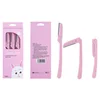 3Pcs/Set Facial Eyebrow Trimmer Kit Makeup Tools Portable Folding Eyebrow Razor Women Girls Hair Remover Blades Eyebrow Shaver 4