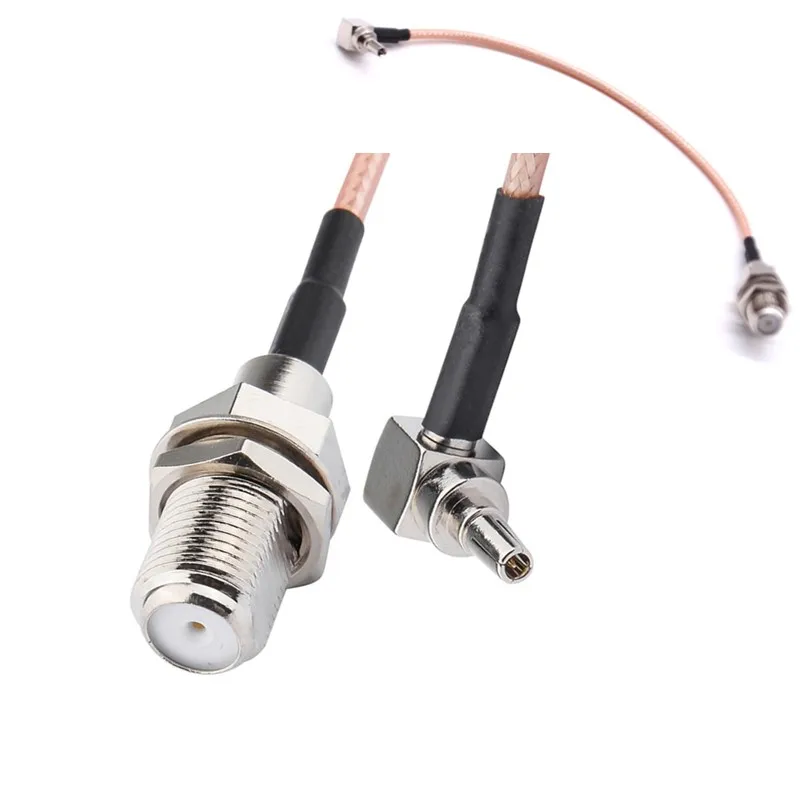 Cabo Rabo de Porco rf com 10 Peças Conector f para Crc9 f Fêmea para Crc9 Ângulo Reto para Crimpagem Cabo de 15cm para Rússia Envio Rápido de a 15 Dias