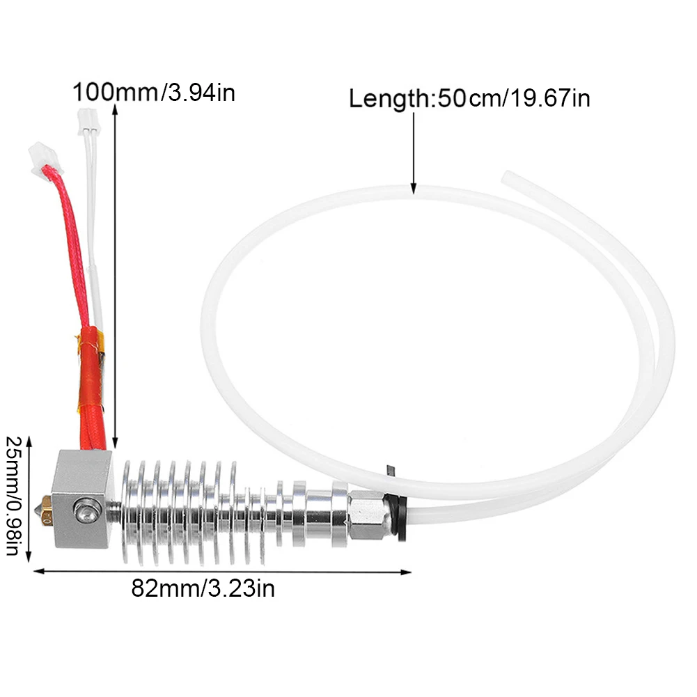 0.4mm 노즐 V5 J-헤드 프린터 핫엔드(핫엔드 방열판 포함) 3D 프린트 부품 Anycubic I3 Mega용 3D 프린터 헤드
