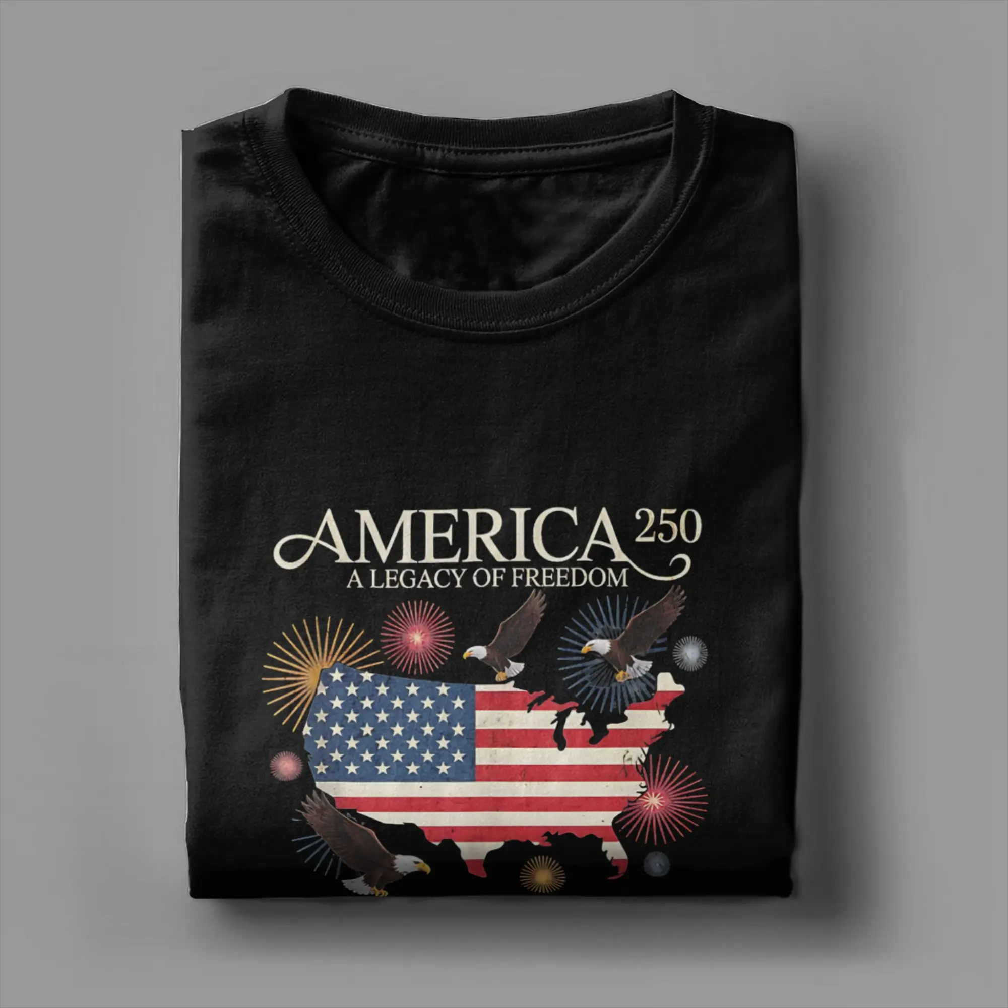 Vintage 250th Anniversary US Flag Short Sleeve T-Shirt