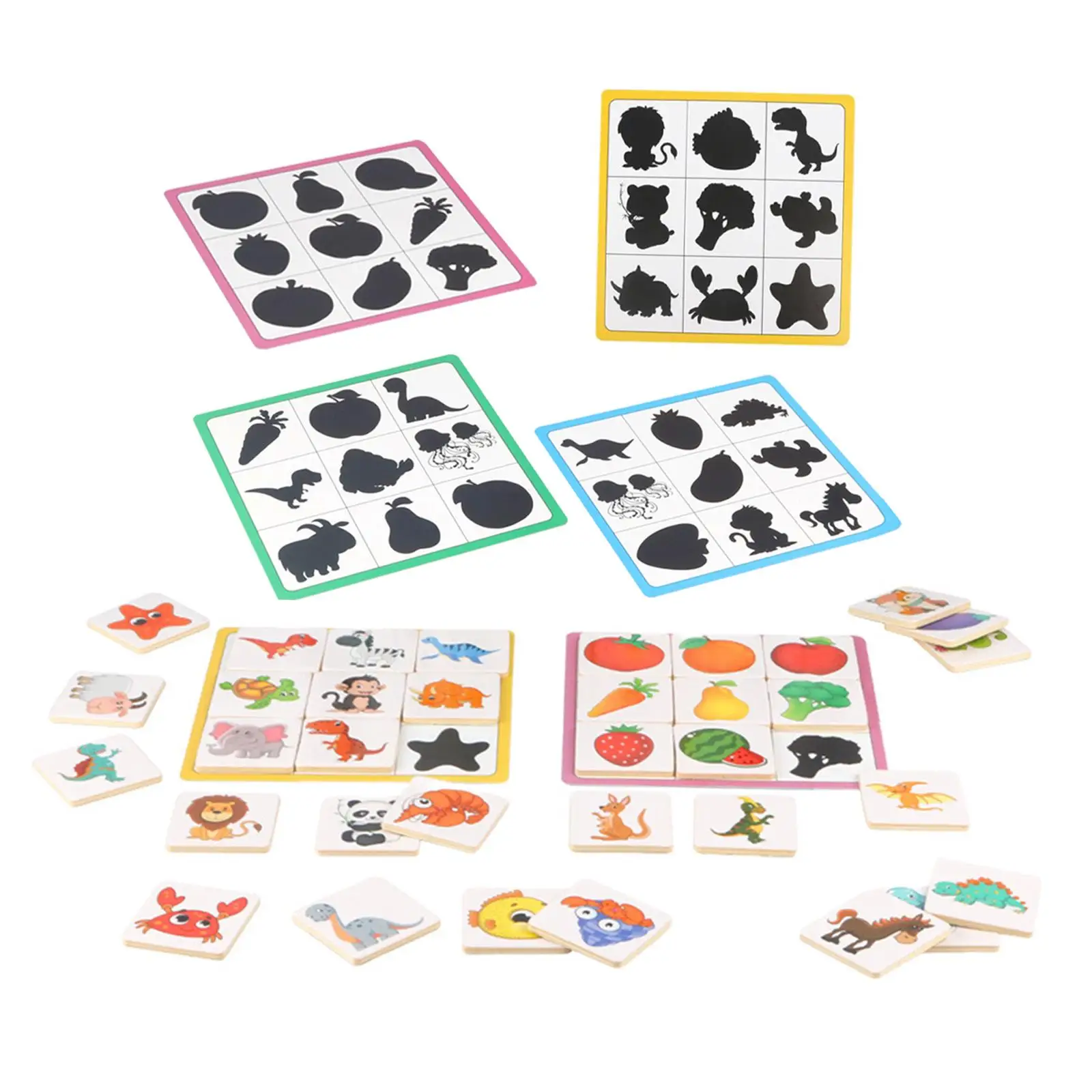 Memory Matching Game Educational Toys Multicolor Intelligence Development Toys Montessori Animal Memory Game for Boys Girls