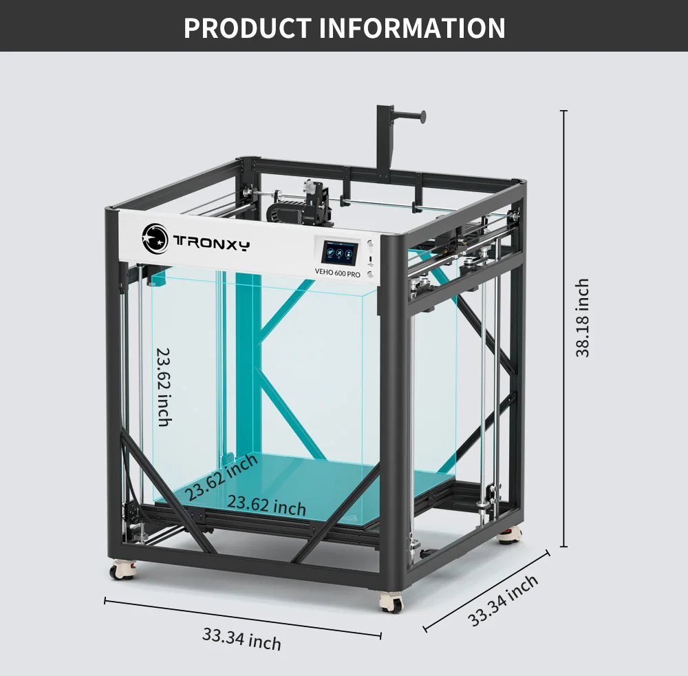 Sdf0ae59f36904a938d74fe0abb32675fJ Nowa aktualizacja z Tronxy VEHO 600 Pro duże 3D z napędem bezpośrednim i zestaw do drukarki profesjonalne drukarki 3D o wymiarach 600x600x600mm