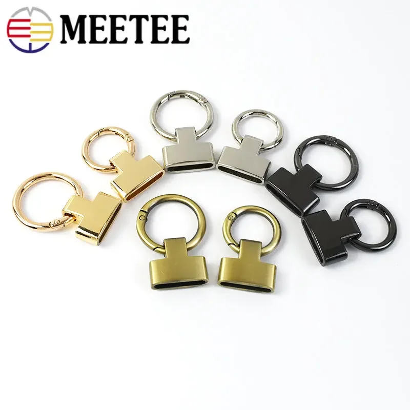 2/5/10Pcs O Ring Keychain Hook 20/25mm Detachable Metal Buckle Bag