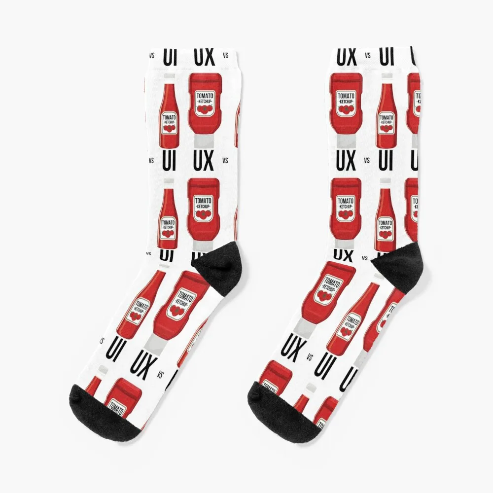 

UI vs UX Designer Socks shoes snow hip hop Socks For Girls Men's
