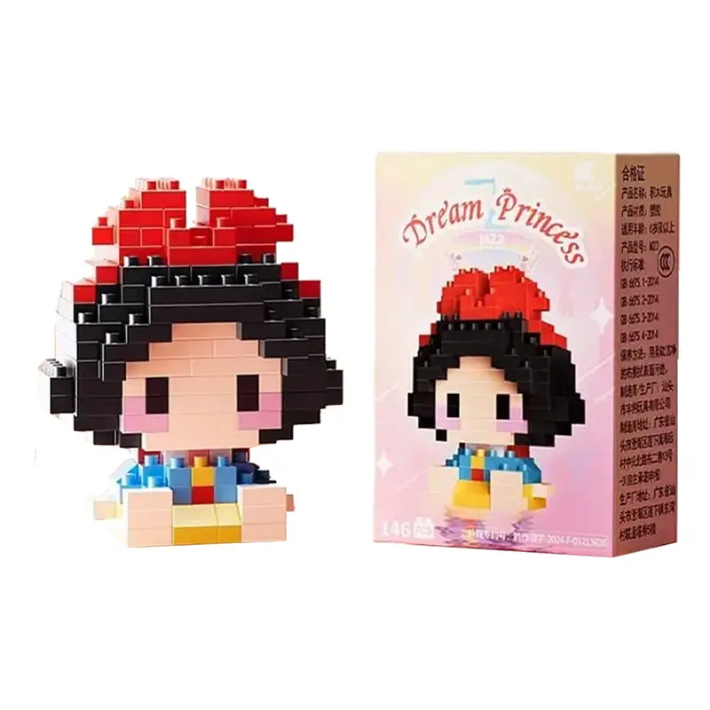 Disney 214 style Winnie LinaBell StellaLou Building Blocks Princess Cartoon Figrues Bricks Children's Assembly Toys Model Gift - Image 36