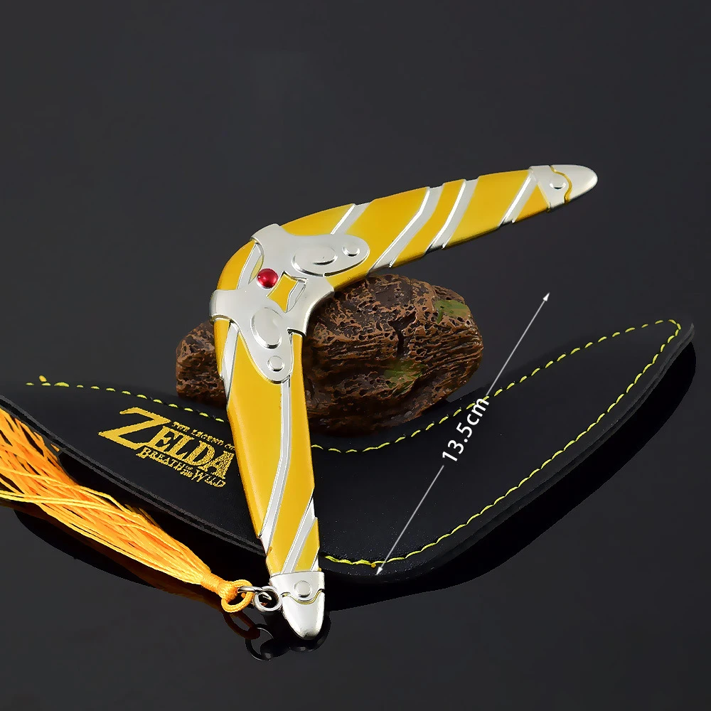 14Cm Sea-Breeze Boomerang Link Loz Tears Of The Kingdom Breath Of The Wild Game Periferiche Modello Di Arma In Metallo Ornamento Per La Casa Giocattol