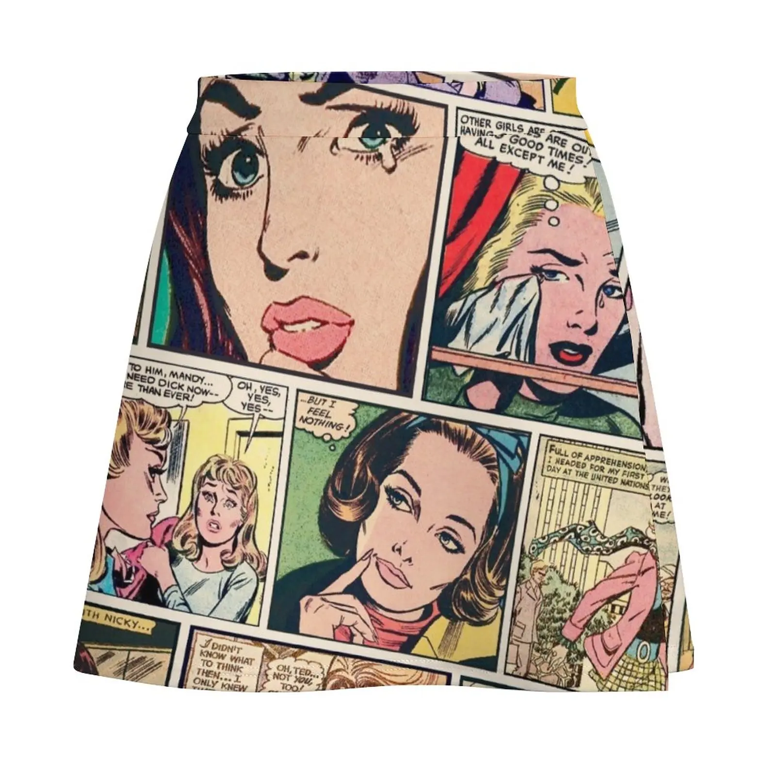 Comic Cartoon Mini Skirt Skort for women mini skirts