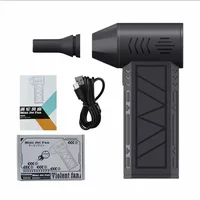 Mini Air Blower With Extra Nozzle 130000RPM Turbo Jet Fan Wind Speed 52m/s Wind Speed Electric Blower Blowing Dust Dryer 2