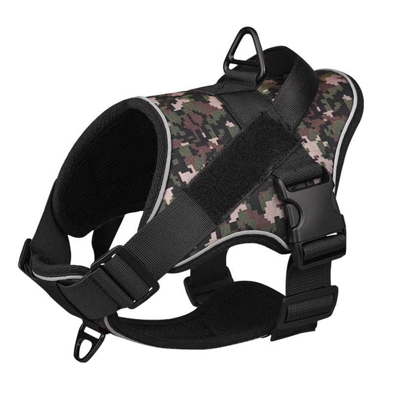 Tactical Dog Harness Adjustable Pet Working Training Military Service Vest Reflective Dog Harness For Medium Large Dogs Hiking 