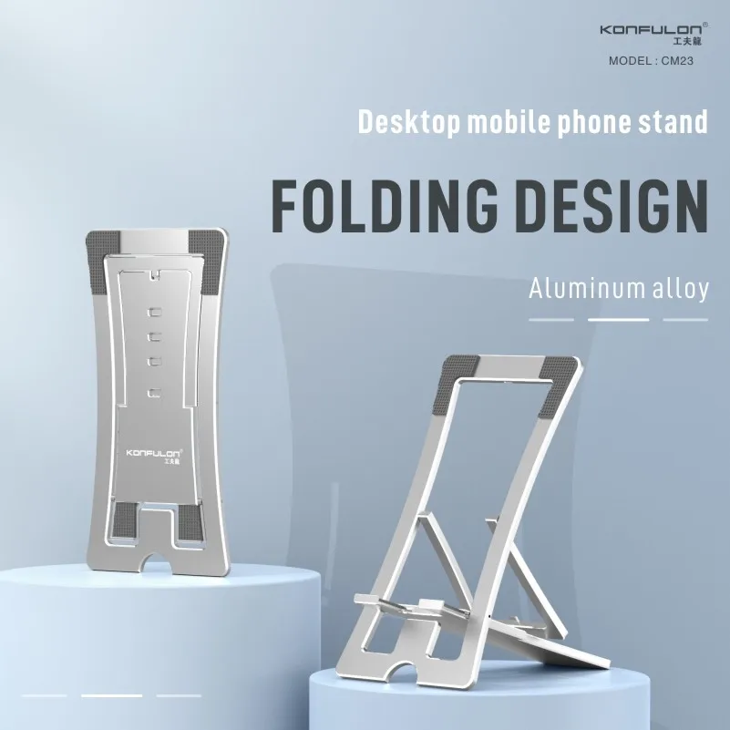 

Складной держатель для телефона KONFULON, маленький размер, Складная портативная настольная подставка с регулируемой высотой для всех телефонов