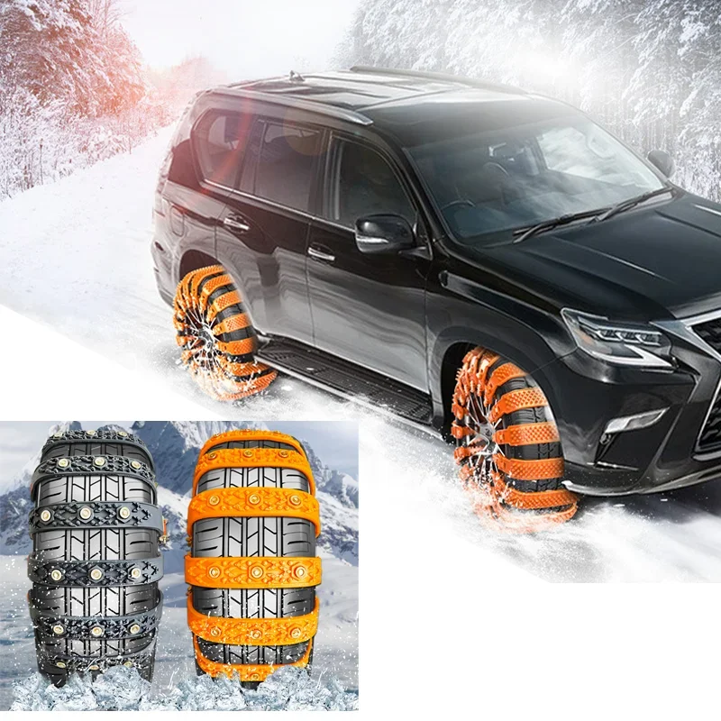 Car Snow Chain Tyre Chain 10/1PCS Urethane Set Wheel Ties Belts Tires Chains Winter Anti-Slip Anti Skid Snow Emergency New