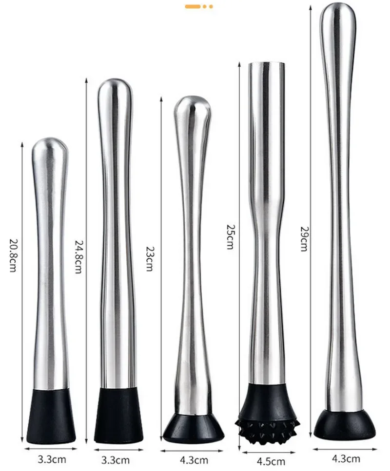 Stainless Steel Wine Mixing Stick Cocktail Shaker Ice Crusher Hammer Barware Tool Bar Utensil Wine Drink Muddler Bar Accessories bar tools