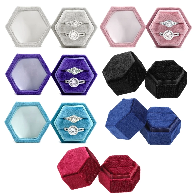 

Подарочный чехол, вельветовый, коробка для кольца сережек, 2 отделения для ювелирных изделий
