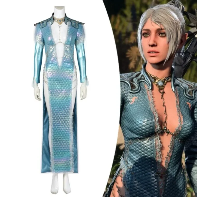 BG3-Wavemother-s-Robe-Shadowheart-Cosplay-Costume-Sexy-Woman-Long-Dress