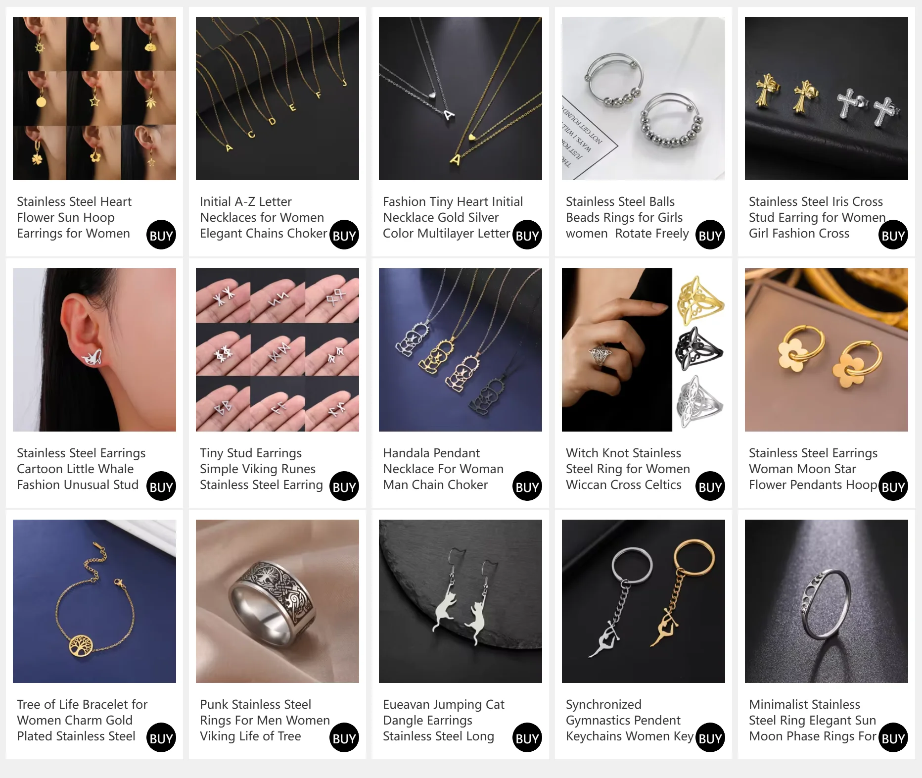 Kreisförmiger Tropfenohrring im böhmischen Stil, Edelstahl, übertrieben, große geometrische baumelnde Ohrringe für Frauen, Schmuck, Geschenk im Großhandel – Detail 5