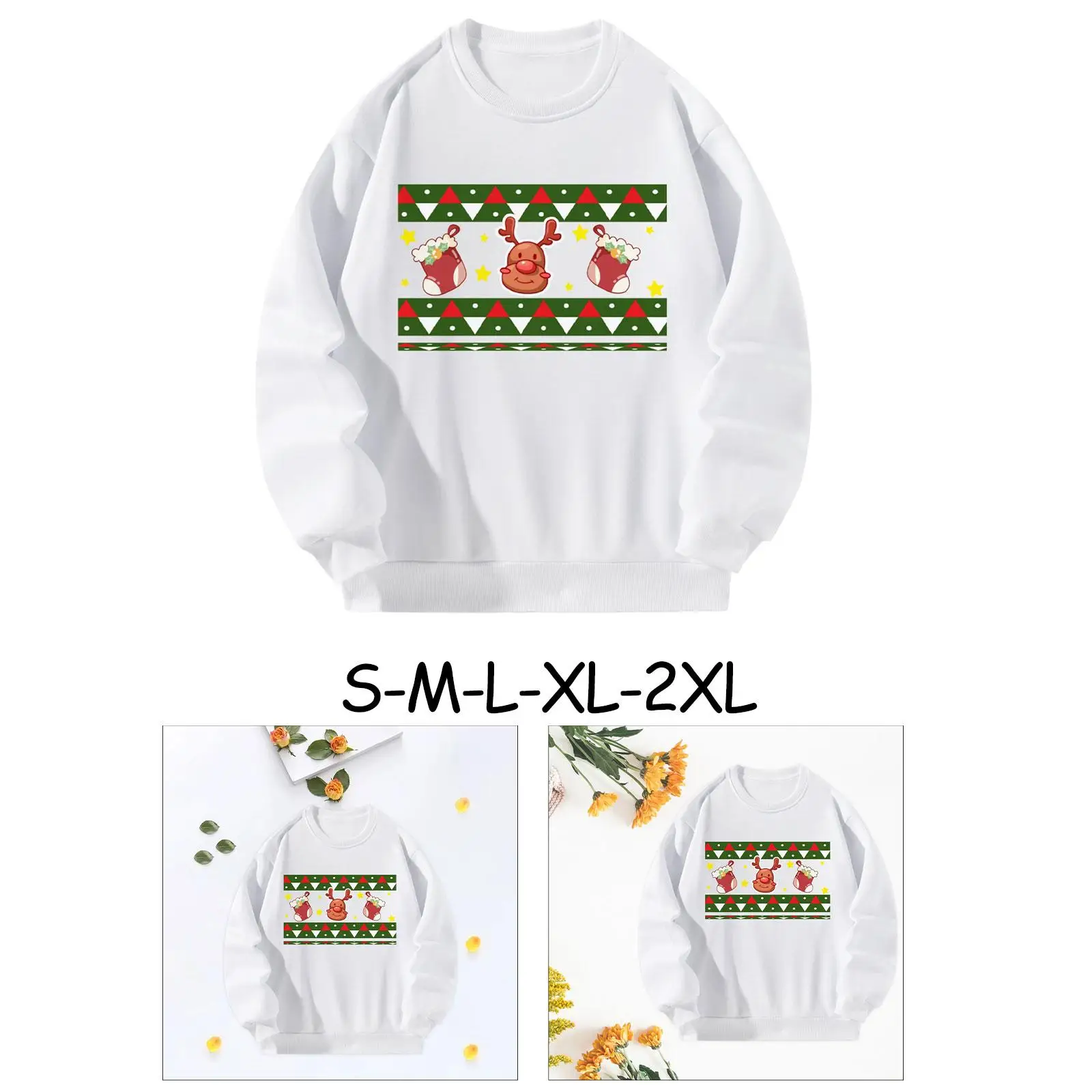 

Sweatshirt Tops Fashion Crew Neck Printed Sweatshirt for Autumn Home Winter