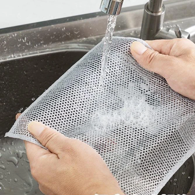 5/10/20Pcs Magic Cleaning Cloth Kitchen Dishwashing Towel Metal Steel Wire Cleaning Rag for Dish Pot Tools cleaning cloth