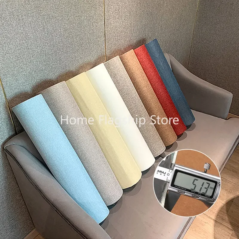 

5mm3D linen three-dimensional soundproof self-adhesive moisture-proof living room bedroom home decoration wallpaper 2023