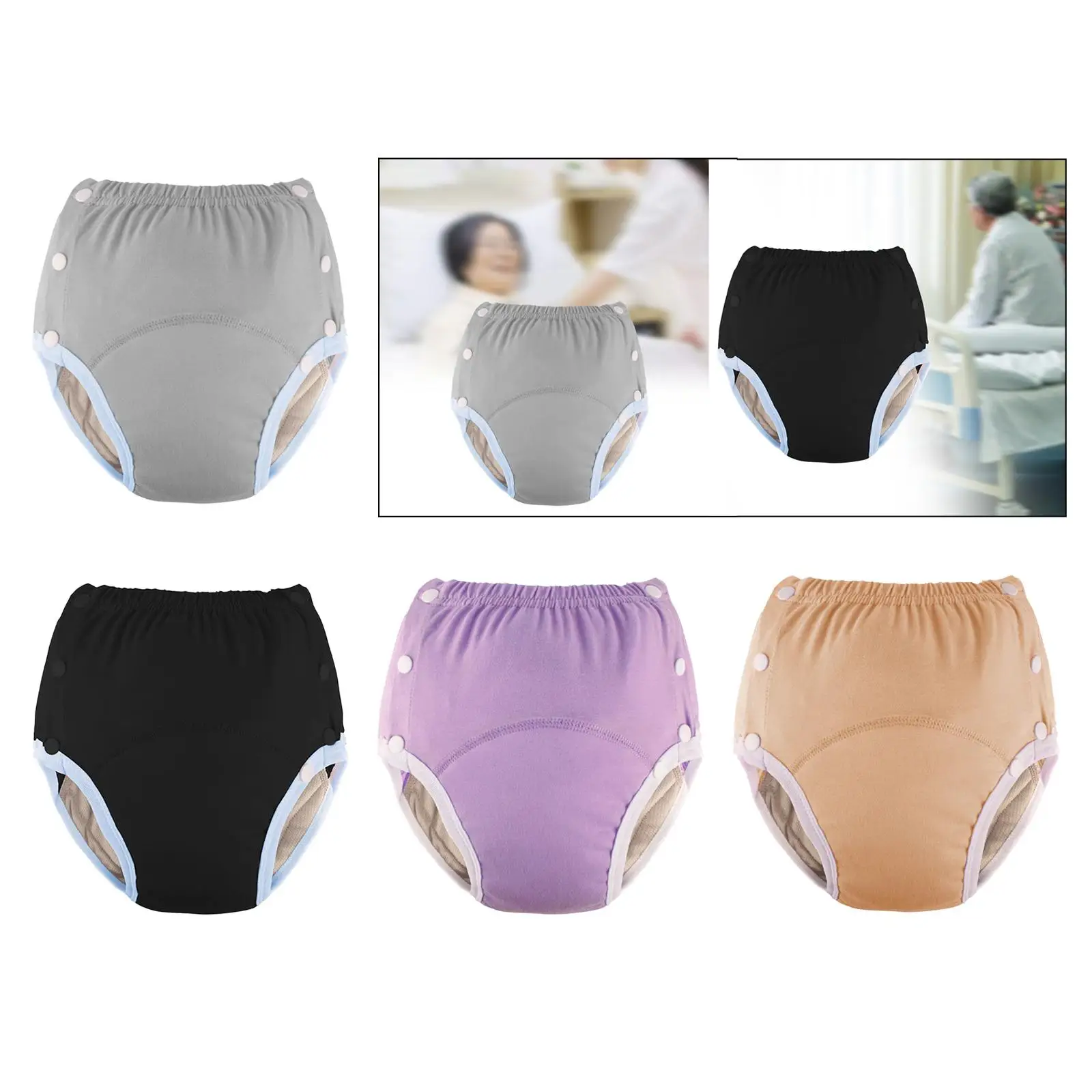 Reusable Diapers Adult Cloth Diaper Washable Nappy Cover Incontinence Underwear Leak Proof Waterproof Adult Cloth Diaper Waist 66-100cm