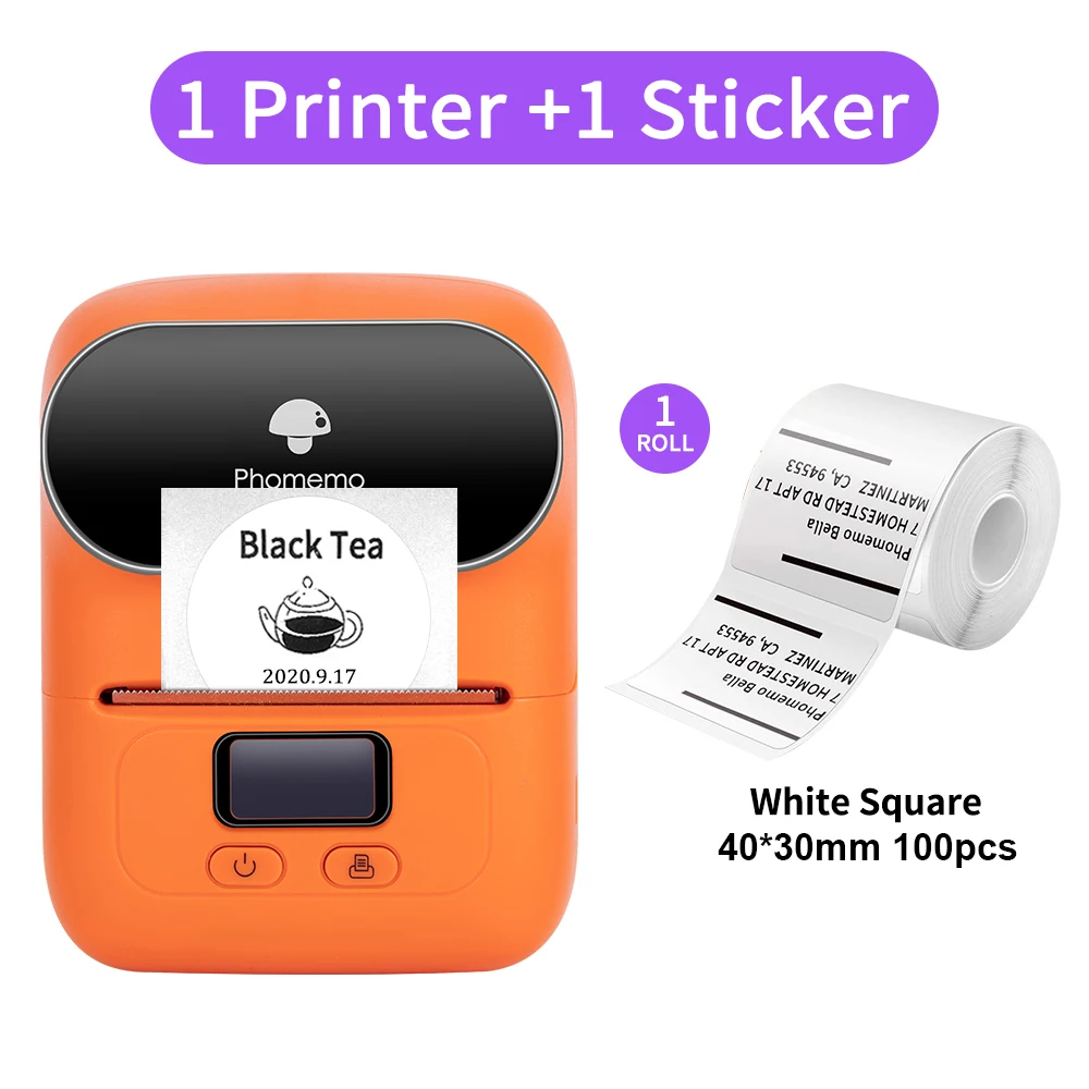 Phomemo M110 Bluetooth labelprinter, barcode, labelprinter, labelprinter, zelfklevend, labelprinter voor bedrijven, QR-code, sieraden, detailhandel, compatibel met telefoons en pc-systeem, blauw