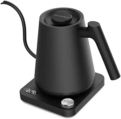 

Coffee Kettle 1 Liter Temperature Control Pour Over Kettles, 1350W Quickly Heating and Keep Warm Settings Stainless Steel Digit