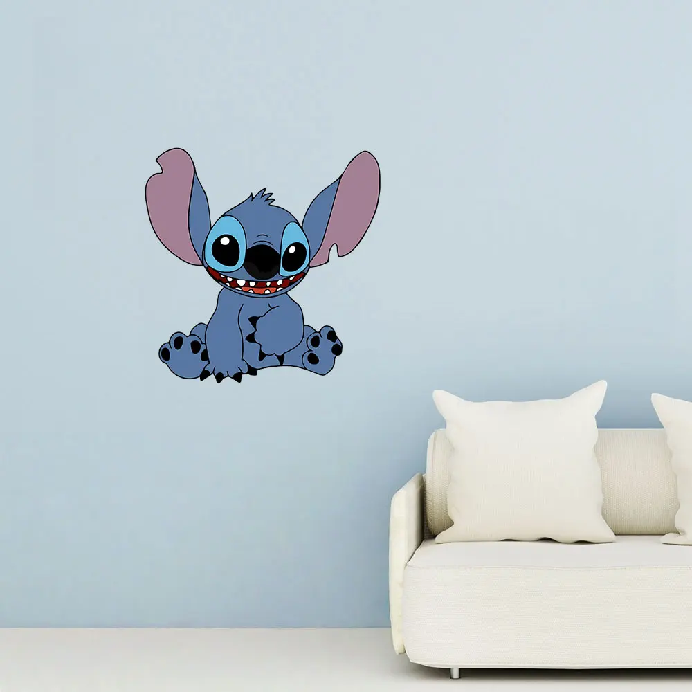 1 תפר מ Lilo & Stitch מדבקת ביטוי מצחיקה - מתאים לקישוט הבית, ניתן לשימוש על קירות, חלונות, דלתות, מראות, קירות דקורטיביים
