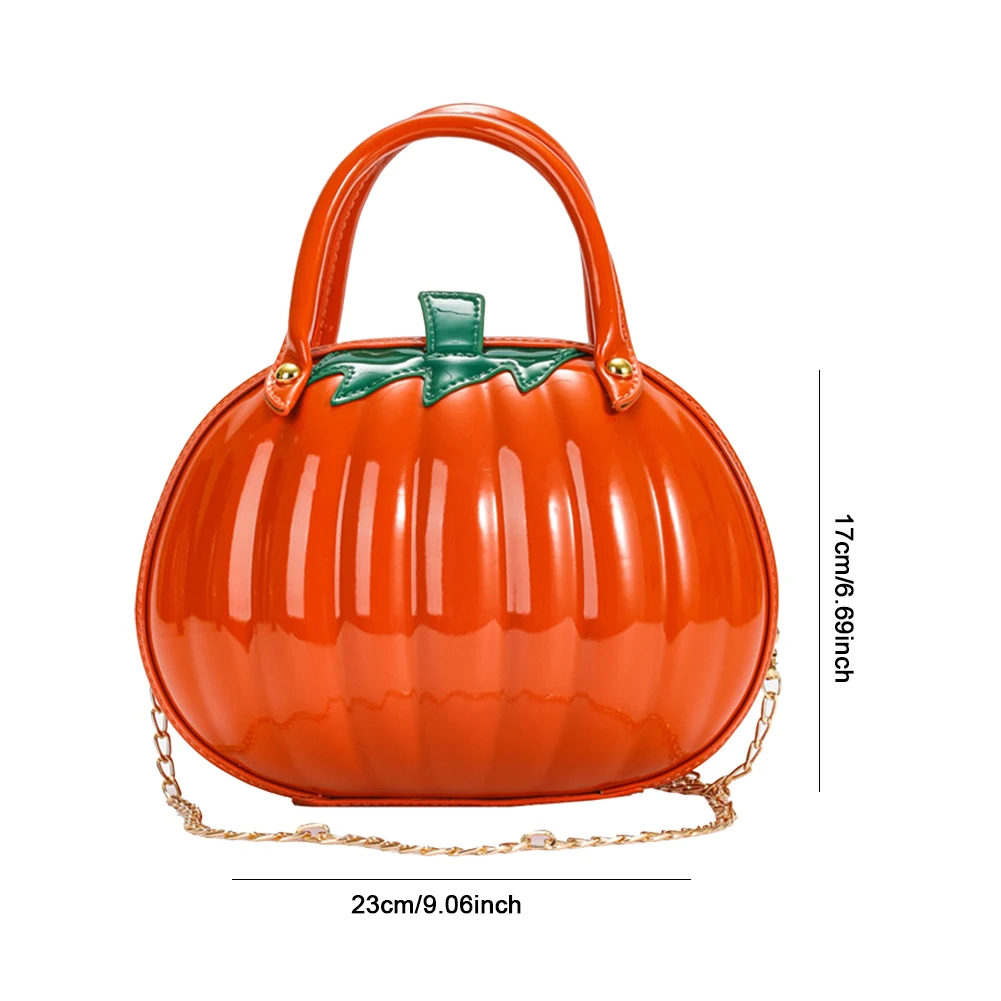 Halloween Crossbody Bags for Women Cute Ghost Chain Pumpkin Shoulder Bag Girls PU Leather Waterproof Creative Candy Purse Gift