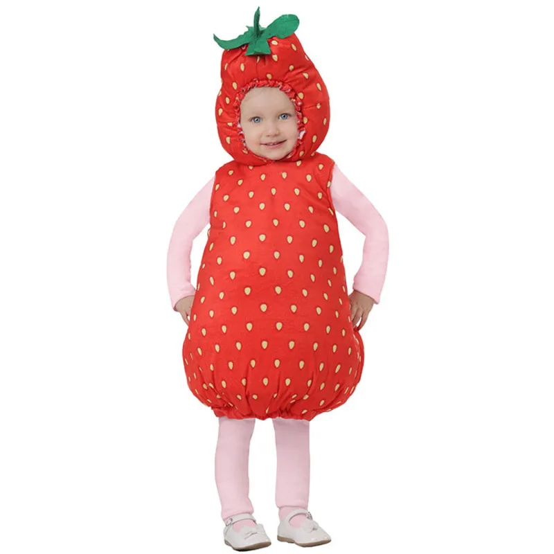 

Halloween Costume Children's Day Cosplay Stage Performance Vegetables Fruits Cosplay Infants Children Strawberry Role Play Cloth