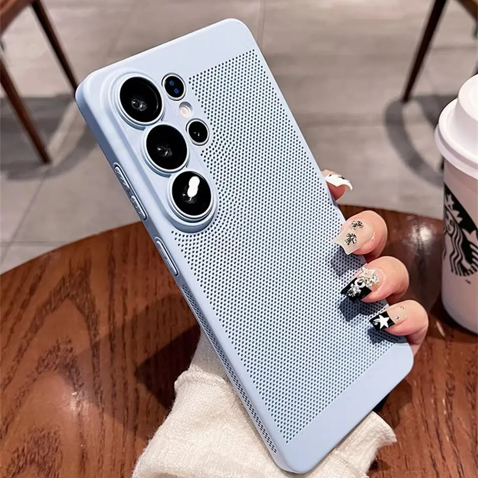 Breathable Mesh Heat Dissipation Thin Matte Hard Phone Cover