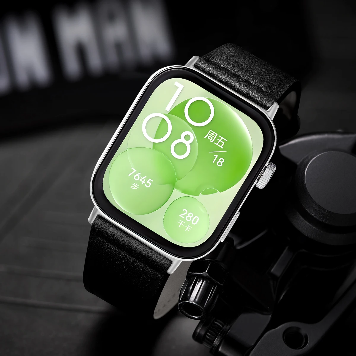 حزام جلدي لساعة Huawei Watch Fit 3 حزام ساعة ذكية...