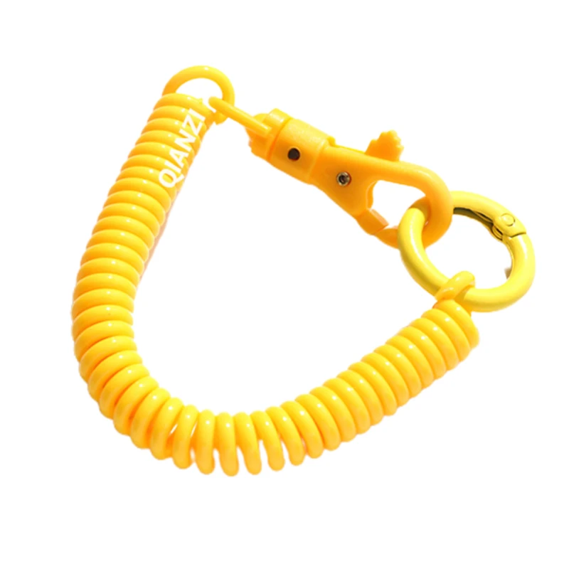 Keychain spring keychain Coil Springs Retractable Keychain Metal Clasp Key Chain Holder Lanyard