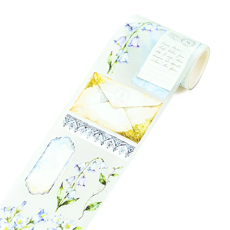 70mm*200cm 빈티지 레이스 꽃 문자 풍경 PET 테이프 크리 에이 티브 DIY 저널 재료 콜라주 스크랩북 편지지