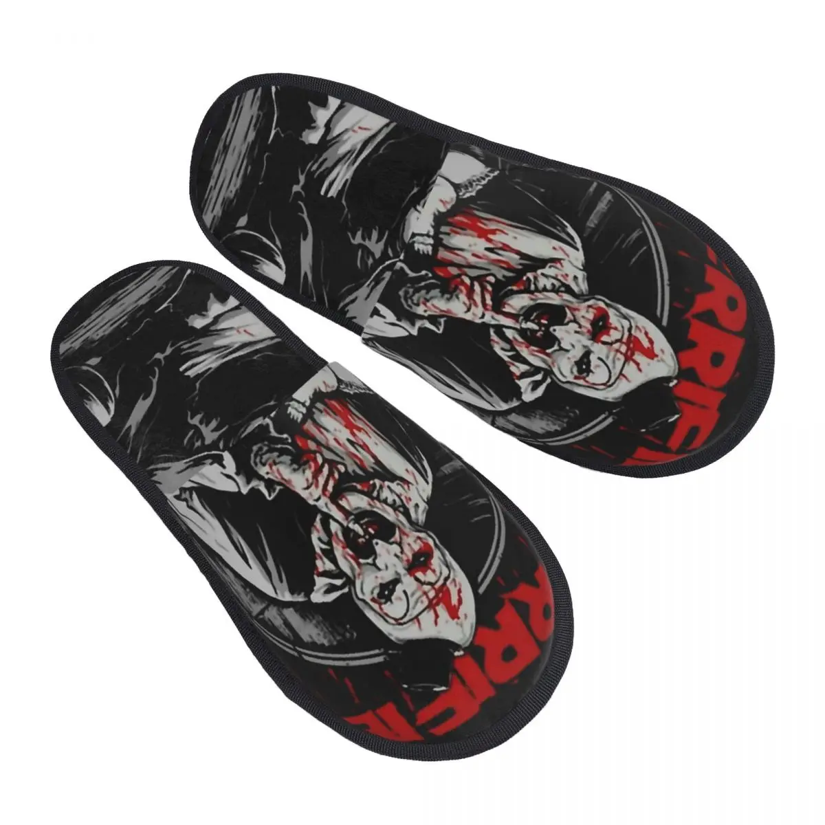 Custom Print Terrifier House Slippers Cozy Warm Horror Movie Halloween Clown Custom Print Terrifier House Slippers Cozy Warm Horror Movie  main image 4