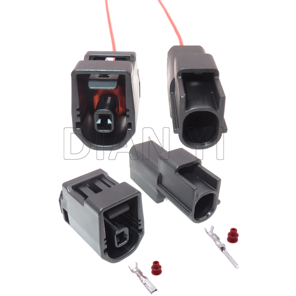 

1 Set 1 Way Automobile Plastic Housing Connector with Cables 6181-6658 6189-7214 Auto Wire Cable Connector