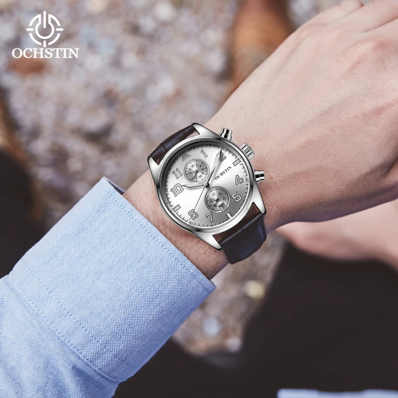 Ochstinprominente celebrity series simple personality trend multi-functional quartz movement waterproof man quartz watch