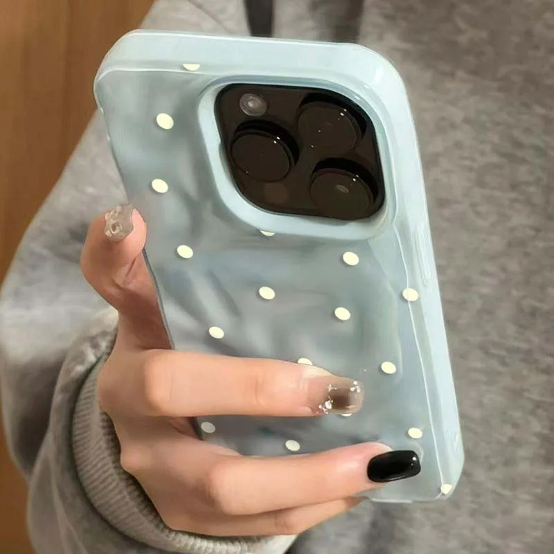 รูปสินค้า เคส iPhone ลายจุดสีดำ ป้องกันกระแทก นุ่มสบาย