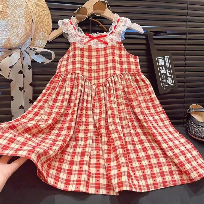 

Girls Dresses Summer 2024 Children Princess Party Dress For Baby Fashion Birthday Cute Clothes Kids Cotton Costume Outfits 6 7Y