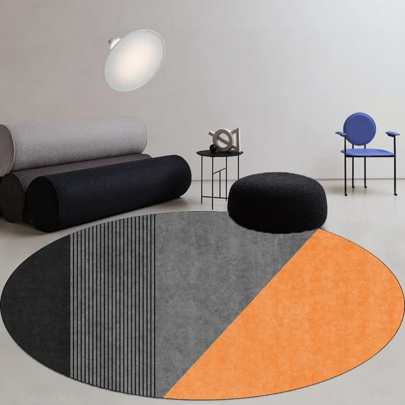 Bedroom round floor mat dirt resistant office computer gaming swivel chair rocking table study stool under study floor mat