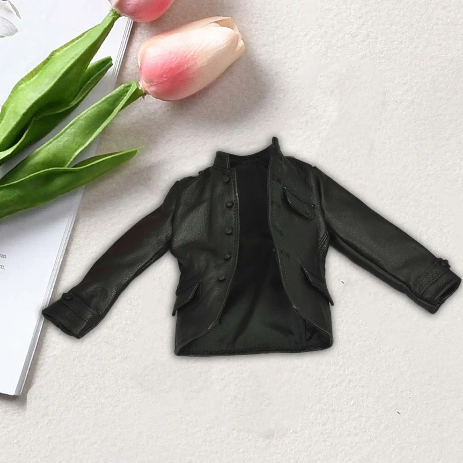 

1/6 Scale Men's Black Jacket Outwear for 12'' Male Figure Doll Accessory