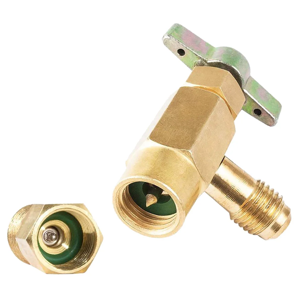 

R134A Can Tap Tank Adapter Refrigerant Dispenser Port Screw Safety Check Valve Bottle Opener