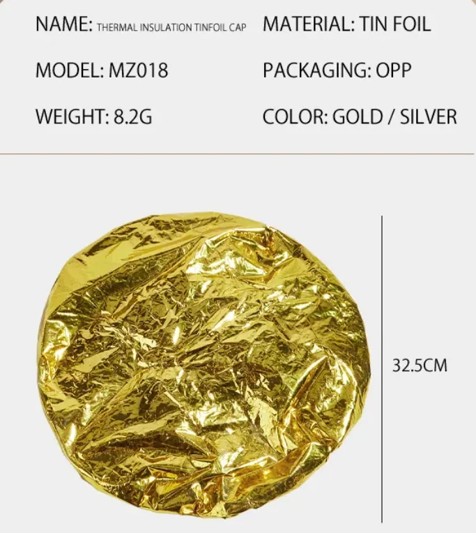Description Picture 2 of itemReusable Processing Cap for Hair Deep Conditioning Coloring Cap for Hair Aluminum Thermic Silver Foil Cap