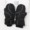 Children Ski Gloves Winter Thicken Warm Boys Girls Full Finger Mittens Non-slip Adjustable Windproof Waterproof For 5-9Y Kids 3