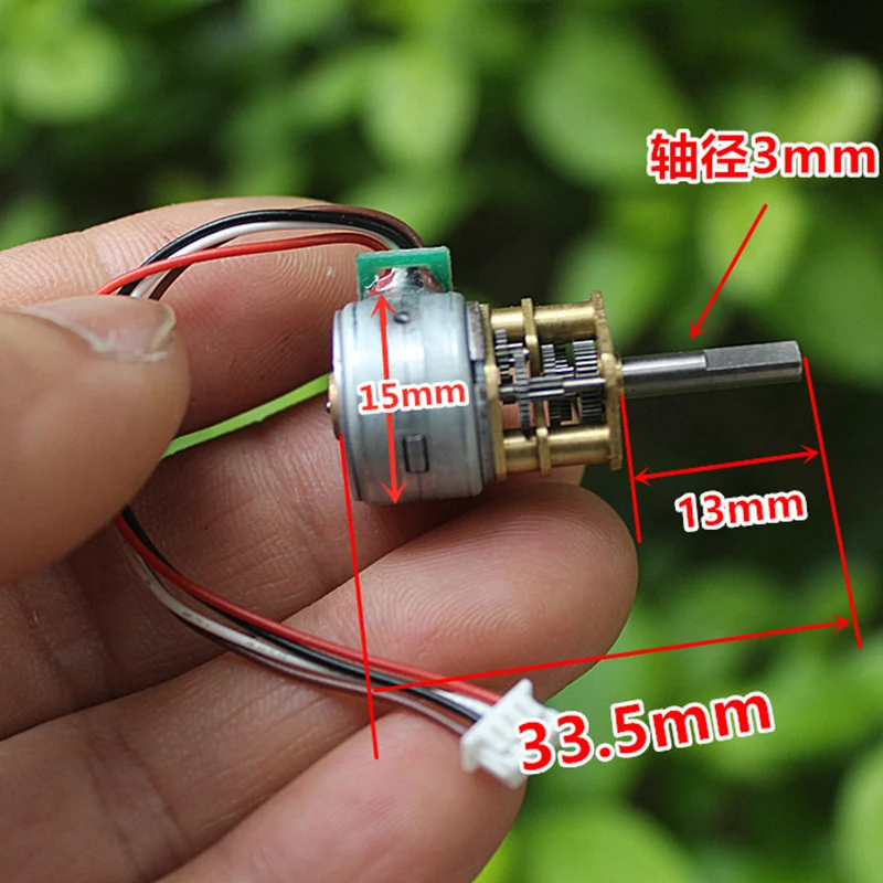 Mini15Mm Precision Full Metal Gearbox Gear Stepper Motor Dc 5V 2-Phase 4-Wire Stepping Gear Motor Robot Intelligente Fai Da Te