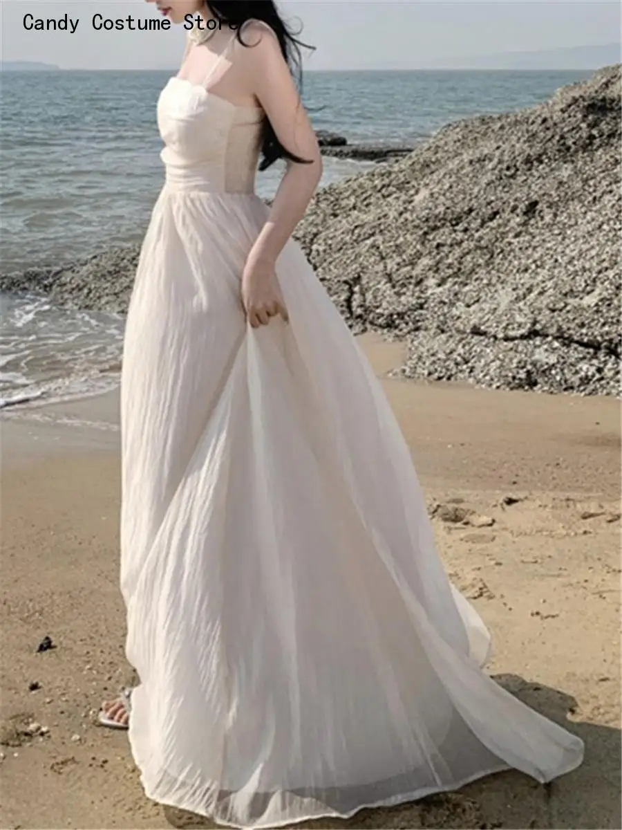 

Summer Spaghetti Strap Long Dress Women New Sexy Elegant Evening Prom Wedding Evening Party Female Clothes Vestidos