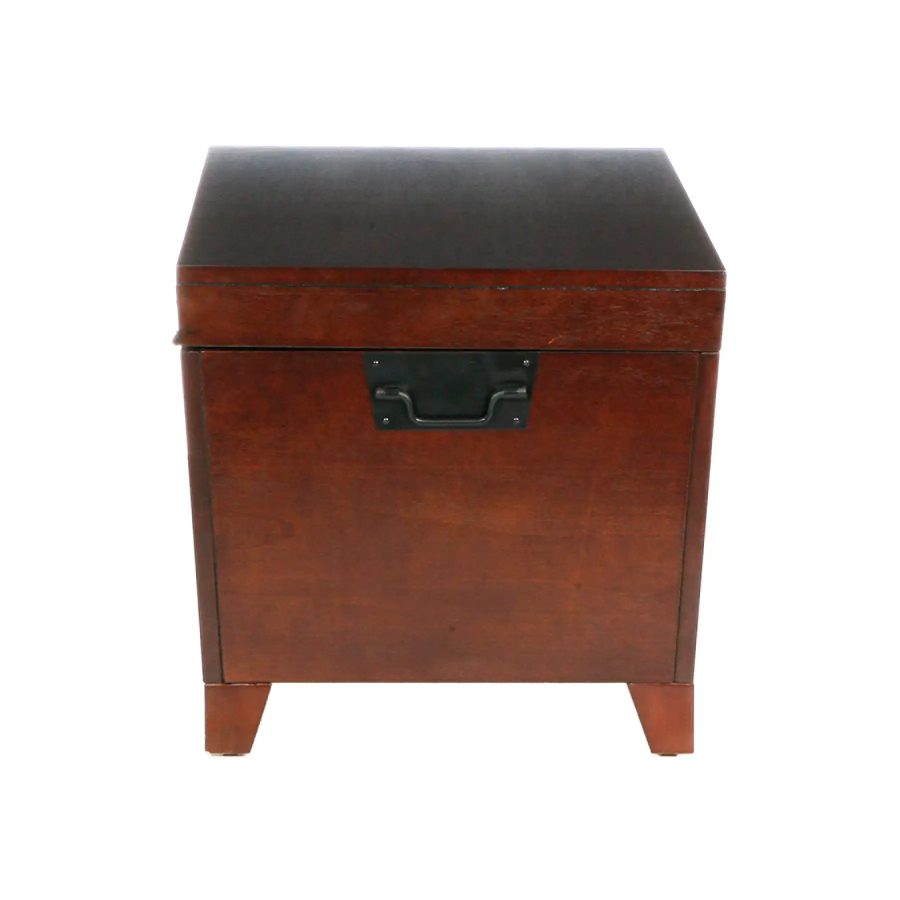 Pyramid Trunk Coffee Table, Mission Style, Multiple Finishes MD pine veneer Black metal handle extra storage space 5